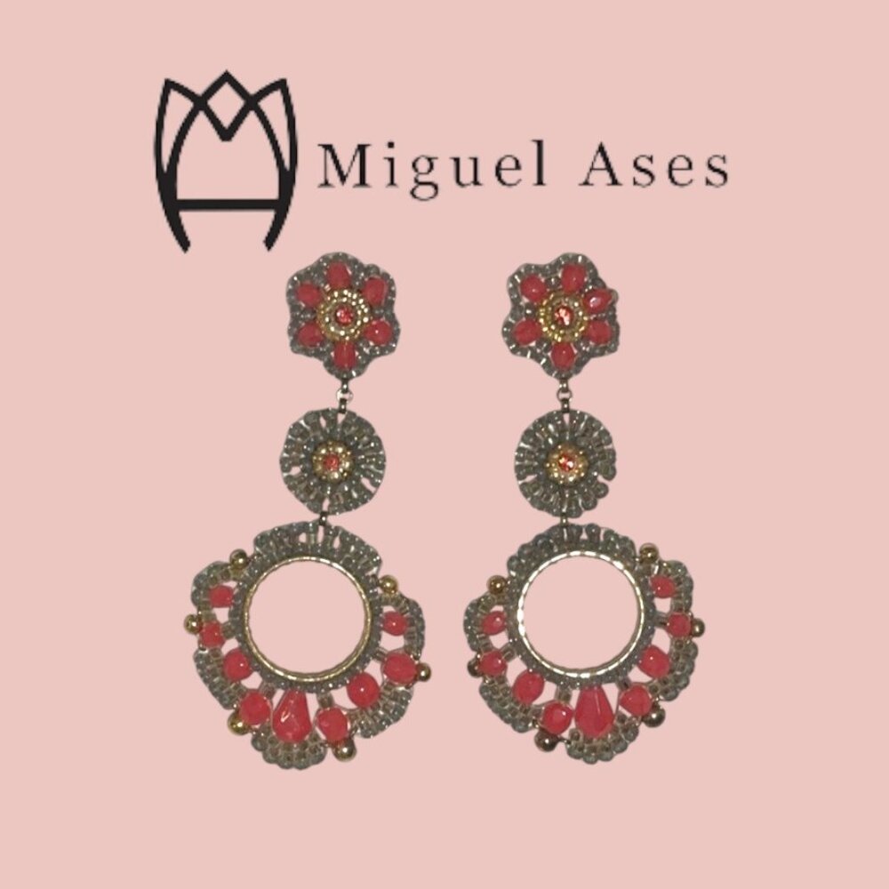 Miguel Ases Coral Earrings